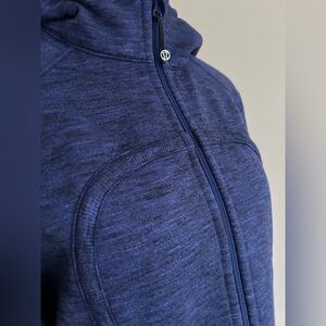 Lululemon Scuba Full-Zip Hoodie in Heathered Emperor Blue.